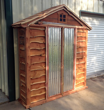 Eastern Red Cedar Garden Shed Made from Leftover Parts