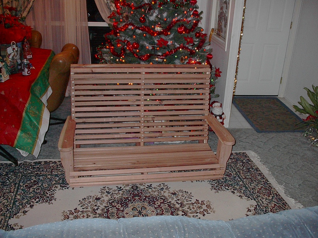 Reclaimed Redwood Porch Swing Christmas Gift